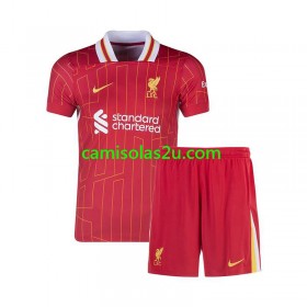 Camisolas de futebol Liverpool Criança Equipamento Principal 2024/25 Manga Curta